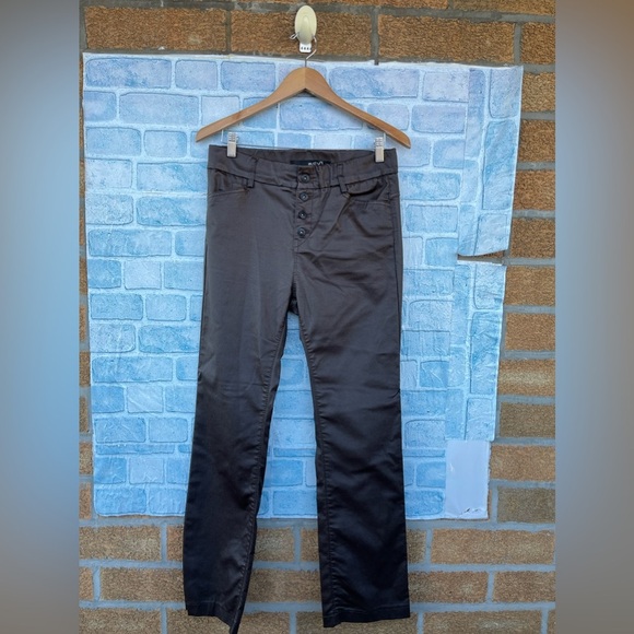 Bevy Flog exposed button fly vegan leather pants size 30 /10 - Picture 2 of 16